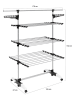 IDOMYA Essentials Wäscheständer ''Optima'' in Silber - (B)105 x (H)150 x (T)67 cm