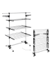 IDOMYA Essentials Wäscheständer ''Optima'' in Silber - (B)105 x (H)150 x (T)67 cm