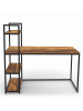 IDOMYA Essentials Bureau "Elize" zwart/bruin - (B)113 x (H)120 x (D)64 cm