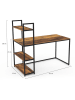 IDOMYA Essentials Bureau "Elize" zwart/bruin - (B)113 x (H)120 x (D)64 cm