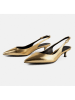 loft37 Leder-Slingpumps "Elegance Essence" in Gold