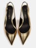 loft37 Leder-Slingpumps "Elegance Essence" in Gold
