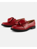 loft37 Leren instappers "Cross The Line" rood