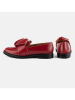 loft37 Leder-Slipper "Cross The Line" in Rot