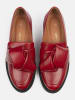 loft37 Leder-Slipper "Cross The Line" in Rot