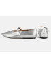 loft37 Leder-Spangenballerinas "Different Part" in Silber