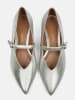 loft37 Leder-Spangenballerinas "Different Part" in Silber