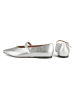 loft37 Leder-Spangenballerinas in Silber