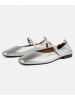 loft37 Leder-Spangenballerinas "Luxe Strides" in Silber