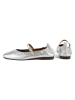 loft37 Leder-Spangenballerinas in Silber