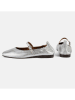 loft37 Leren slingballerina's "Luxe Strides" zilverkleurig