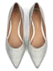 loft37 Leren ballerina's "Slow Motion" zilverkleurig