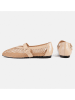 loft37 Leder-Spangenballerinas "Spend My Day" in Beige