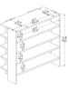 Evila Schoenenkast "Sargel" antraciet - (B)75,6 x (H)72 x (D)31,4 cm