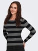 JDY Pullover "Plum" in Schwarz/ Dunkelgrau