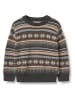 Wheat Pullover "Knud" in Anthrazit/ Braun/ Beige