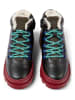 Camper Leren boots zwart/bordeaux