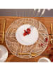 Homla Ontbijtbord ''Melida'' wit/goudkleurig - Ø 20 cm