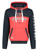 Geographical Norway Hoodie in Rot/ Dunkelblau