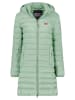 Geographical Norway Doorgestikte mantel "Atikolor" mintgroen
