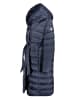 Geographical Norway Doorgestikte mantel donkerblauw