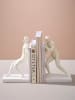 Jotex 2er-Set: Bücherhalter ''Human Push'' in Weiß - (B)16,5 x (H)26,7 x (T)11 cm