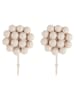 Jotex 2-delige set: wandhaken "Benevento" beige - (B)10,5 x (H)15,8 x (D)5,5 cm