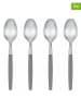 Blomus 4-delige set: espressolepels "Maxime" zilverkleurig/grijs - (H)11 cm