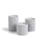 Lifa Living 3er-Set: LED-Kerzen in Hellgrau
