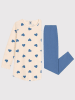 PETIT BATEAU Pyjama in Creme/ Blau