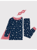 PETIT BATEAU 2-delige set: pyjama en oogmasker donkerblauw/rood