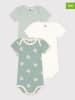 PETIT BATEAU 3er-Set: Bodys in Hellgrün/ Weiß