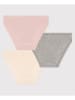PETIT BATEAU 3-delige set: slips beige/grijs/lichtroze