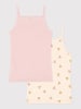 PETIT BATEAU 2-delige set: onderhemden beige/lichtroze