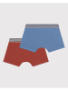 PETIT BATEAU 2er-Set: Boxershorts in Blau/ Rot