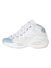 Reebok Leder-Sneakers "Question Mid" in Weiß/ Hellblau