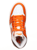 Air Jordan Skórzane sneakersy "1 Retro High" w kolorze biało-pomarańczowym