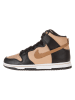 Nike Leder-Sneakers "Dunk High LXX" in Hellbraun/ Schwarz