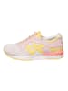 asics Leder-Laufschuhe in Weiß/ Gelb/ Rosa