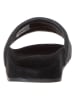 adidas Leder-Pantoletten "Adilette" in Schwarz