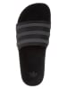 adidas Leder-Pantoletten "Adilette" in Schwarz