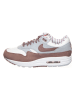 Nike Leder-Sneakers "Air Max 1 Premium" in Weiß/ Grau/ Lila