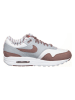 Nike Leder-Sneakers "Air Max 1 Premium" in Weiß/ Grau/ Lila