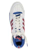 adidas Leder-Sneakers "Conductor Hi NY Rangers" in Weiß/ Blau/ Rot