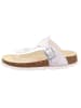 superfit Leren teenslippers zilverkleurig