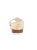 superfit Leren teenslippers zilverkleurig