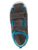 superfit Leder-Halbsandalen in Grau/ Blau