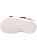 superfit Leder-Sandalen in Grau/ Rosa