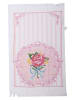 Clayre & Eef 2-delige set: gastendoeken lichtroze/wit - (L)66 x (B)40 cm