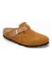 Birkenstock Skórzane chodaki "Boston" w kolorze jasnobrązowym